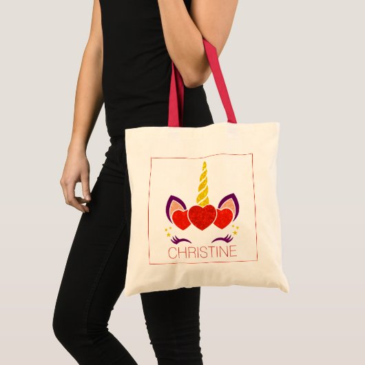 Valentijnse monogram op maat tote bag (Voorkant (product))