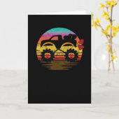 Valentijnse  Monster Truck Love Retro  Mannen Kaart (Gele Bloem)