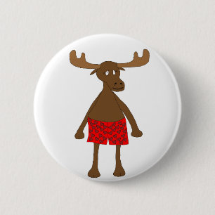 Valentijnse "Moose" Ronde Button 5,7 Cm