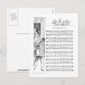 Valentijnse muziek en muziek feestdagenkaart (Voorkant / Achterkant)