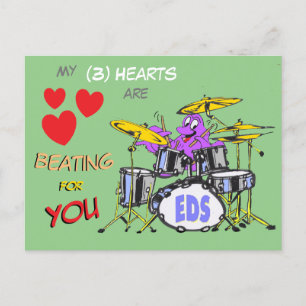 Valentijnse Octopus Cartoon 3 Hoortst. Briefkaart