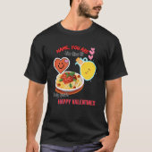 Valentijnse Paar eten samen T-shirt (Voorkant)