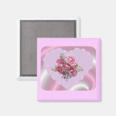 VALENTIJNSE PAARSE WERVELHART MAGNEET (Voorkant / Achterkant)
