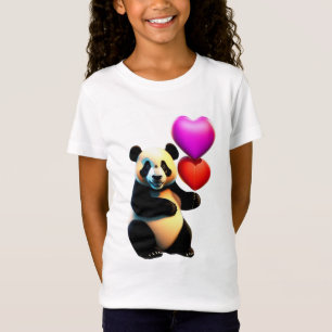 Valentijnse Panda & hartballon, Valentijnsdag T-shirt