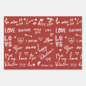 Valentijnse papierbladen van 19 x 29 inch, matte inpakpapier vel (Voorkant 3)