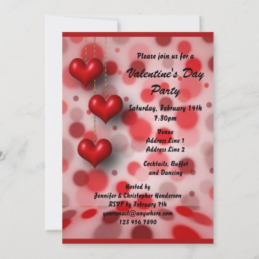 Valentijnse Partij Alice & het Retro van Flamingo Kaart (Achterkant)