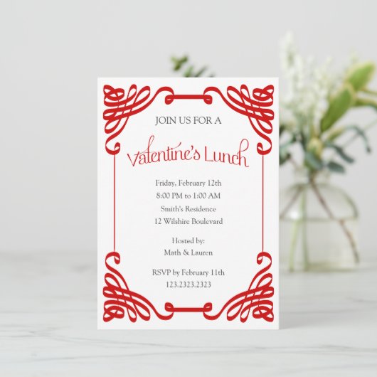 Valentijnse partij kaart (Staand voorkant)