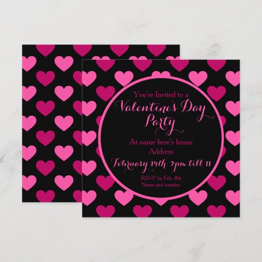 Valentijnse Partij Kaart (Voorkant / Achterkant)
