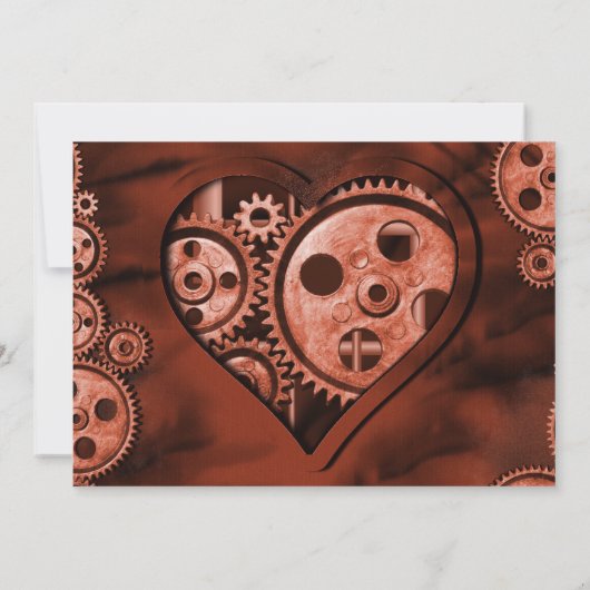 Valentijnse partij Steampunk Kaart (Achterkant)