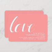 Valentijnse partij uitnodigt | Mod Pen Love Kaart (Voorkant / Achterkant)