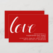 Valentijnse partij uitnodigt | Mod Pen Love Kaart (Voorkant / Achterkant)