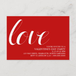 Valentijnse partij uitnodigt | Mod Pen Love Kaart