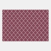 Valentijnse patronen van Bourgogne en marineblauw Inpakpapier Vel (Voorkant)