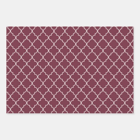 Valentijnse patronen van Bourgogne en marineblauw Inpakpapier Vel (Voorkant)