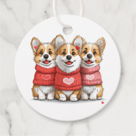 Valentijnse Pembroke Welsh Corgi Dogs Bedankjes Labels