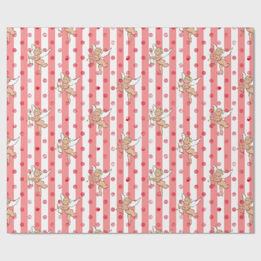 Valentijnse prik cadeaupapier (Vlak)