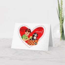  Valentijnse puppy Je bent een winnaar Feestdagen Kaart