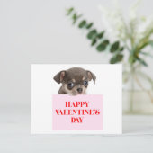 Valentijnse puppy Kaart (Staand voorkant)
