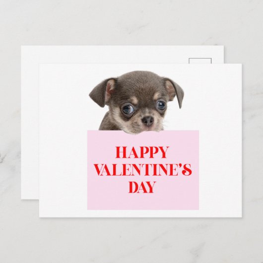 Valentijnse puppy Kaart (Voorkant / Achterkant)