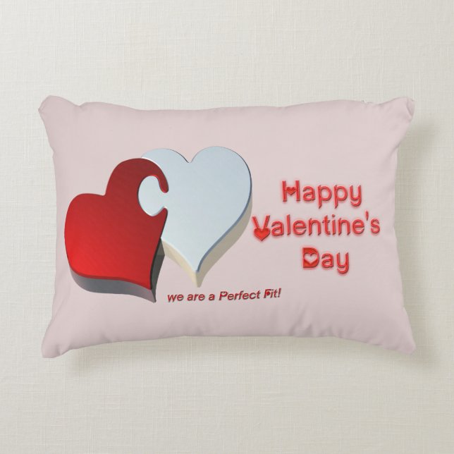 Valentijnse Puzzle Decoratief Kussen (Voorkant)