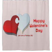 Valentijnse Puzzle Douchegordijn (Voorkant)