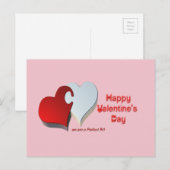 Valentijnse Puzzle Feestdagenkaart (Voorkant / Achterkant)