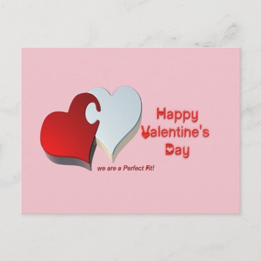 Valentijnse Puzzle Feestdagenkaart (Voorkant)
