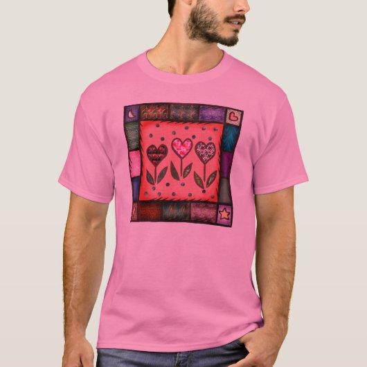 Valentijnse Quilt T-Shirt (Voorkant)
