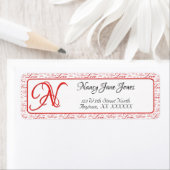 Valentijnse Red Love Typografie Random Pattern Etiket (Insitu)