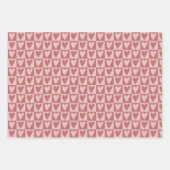 Valentijnse rode en roze harten patroon inpakpapier vel (Voorkant)