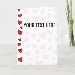 Valentijnse  Rode Hart Patroon Aankondiging