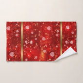 Valentijnse  rode harten collage patroon bad handdoek (Handdoek)