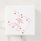 Valentijnse rode harten Hand geletterde scriptnaam Bedankjes Labels (In situ)