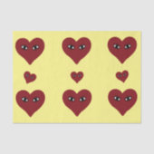 Valentijnse rode hartslag Abstracte kunst Tissuepapier (Voorkant)