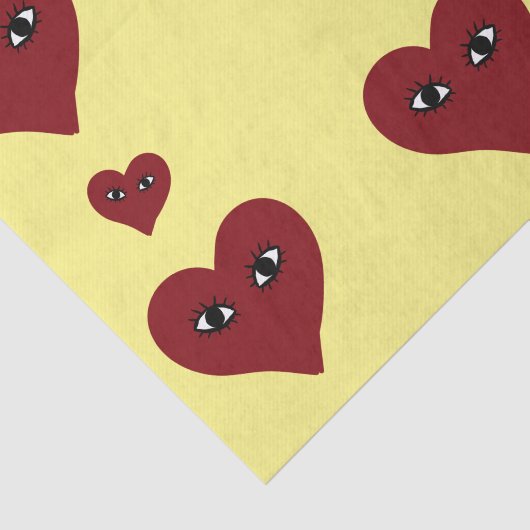 Valentijnse rode hartslag Abstracte kunst Tissuepapier (Detail)