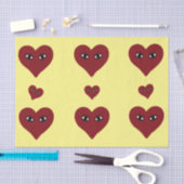 Valentijnse rode hartslag Abstracte kunst Tissuepapier (Craft)