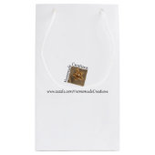 Valentijnse rode hartslag klein cadeauzakje (Achterkant)