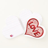 Valentijnse  Rode Liefde Hart Witte Naam Notitieboek (Binnen)