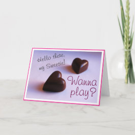 Valentijnse Romantische Chocoladeharten Speel elk Feestdagen Kaart