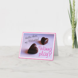 Valentijnse Romantische Chocoladeharten Speel elk Feestdagen Kaart