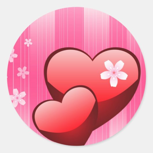 Valentijnse Ronde Sticker (Voorkant)