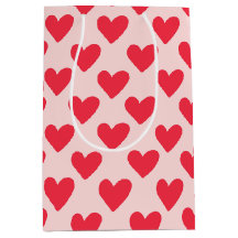 Valentijnse  rood en roze hartpatroon