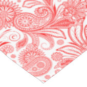  Valentijnse  rood op witte  Paisley Tafelkleed (Gekanteld)