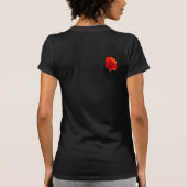 Valentijnse Rood Rozenhart - dames met T-shirt (Achterkant)