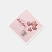 Valentijnse roze ballonnen papier Napkin Servet (Hoek)