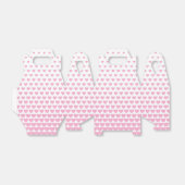 Valentijnse Roze Hartvormpatroon Bedankdoosjes (Uitgevouwen)