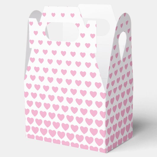 Valentijnse Roze Hartvormpatroon Bedankdoosjes (Geopend)