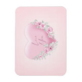 Valentijnse  Roze Heart Magneet (Verticaal)