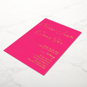 Valentijnse  Roze Hearts Floating Wedding Folie Uitnodiging (Gedraaid)