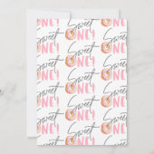 Valentijnse roze meisjes Donut een moderne Aankondiging (Achterkant)